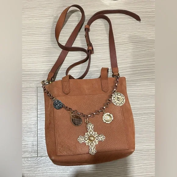 Used- Madewell The Small Transport Crossbody in Nubuck Leather: Rainbow Strap - Picture 14 of 17